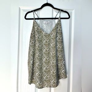 Loft Green and Cream Tank Top